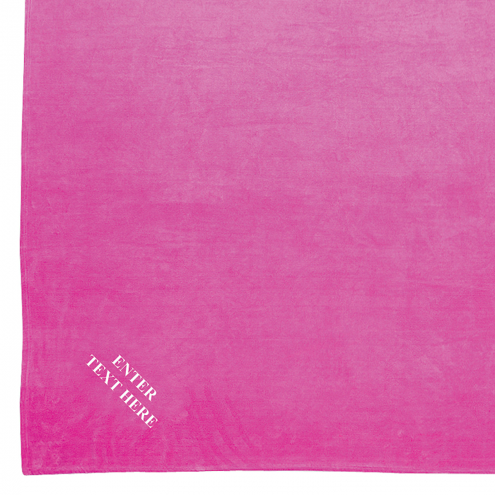 Personalized Pink Stadium Blanket with White Embroidery (1 Piece(s))
