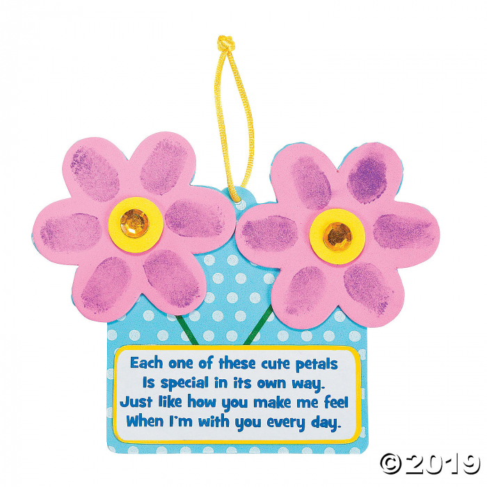 Thumbprint Flower Sign with Poem Craft Kit (Makes 12)
