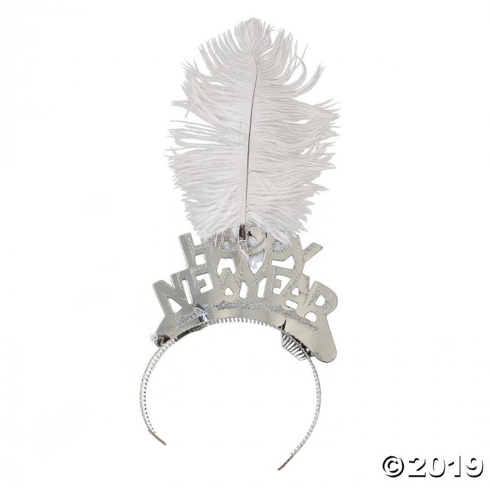 Silver Tiaras with Feathers Assortment (Per Dozen)