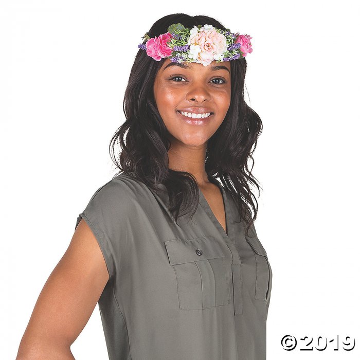 Boho Floral Crown with Lavender Accents (1 Piece(s))