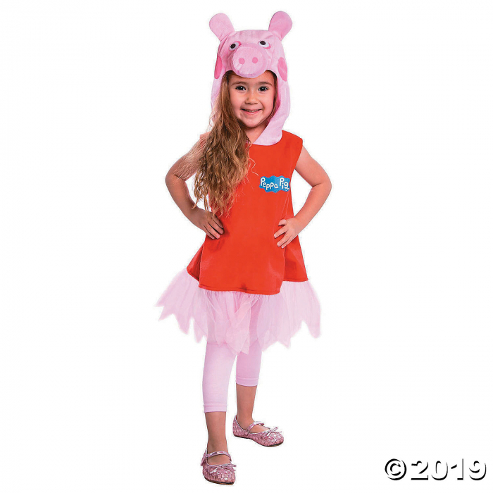 Toddler Girl's Deluxe Peppa Pig Costume - 2T (1 Piece(s))