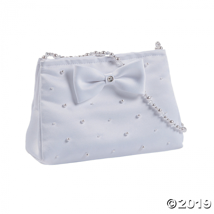 White Purse with Pearl Handle (1 Piece(s)) White Purse with Pearl Handle (1 Piece(s))