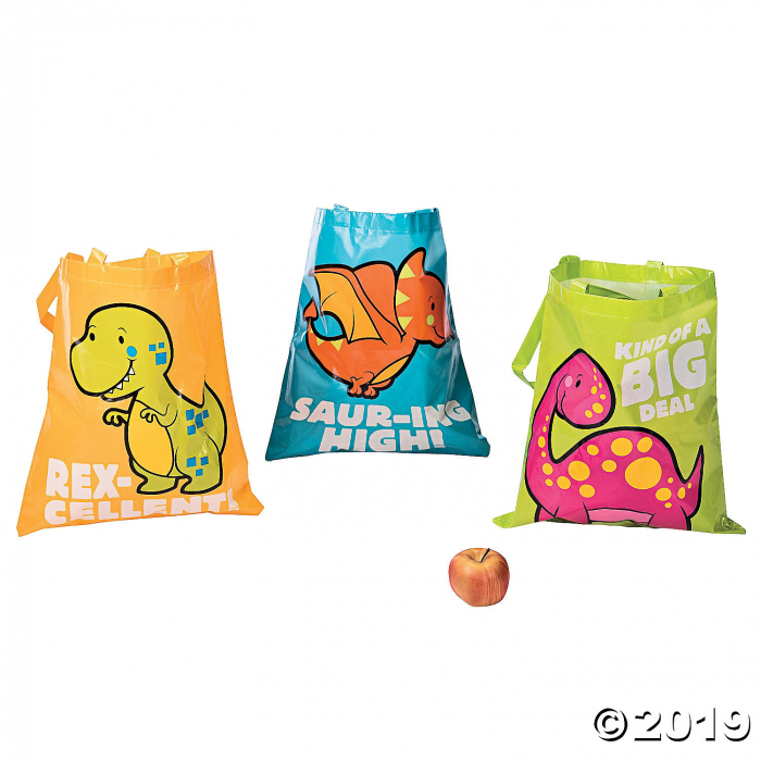 Large Dinosaur Tote Bags (Per Dozen)
