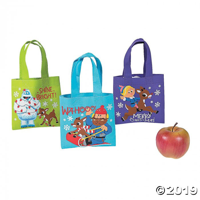 Mini Rudolph the Red-Nosed Reindeer® Tote Bags (Per Dozen)