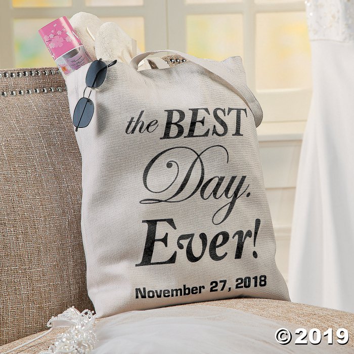 Large Best Day Ever Canvas Tote Bag (1 Piece(s))