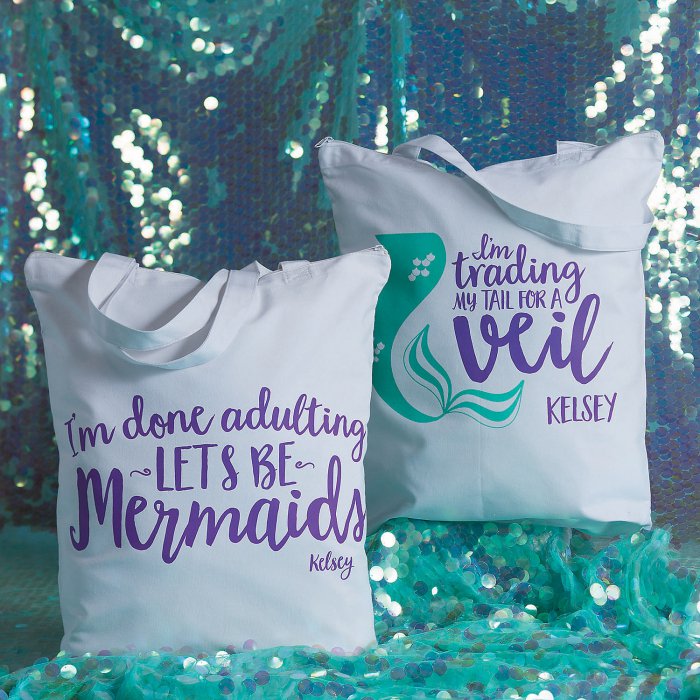 Personalized Extra Large Let's Be Mermaids Tote Bag (1 Piece(s))