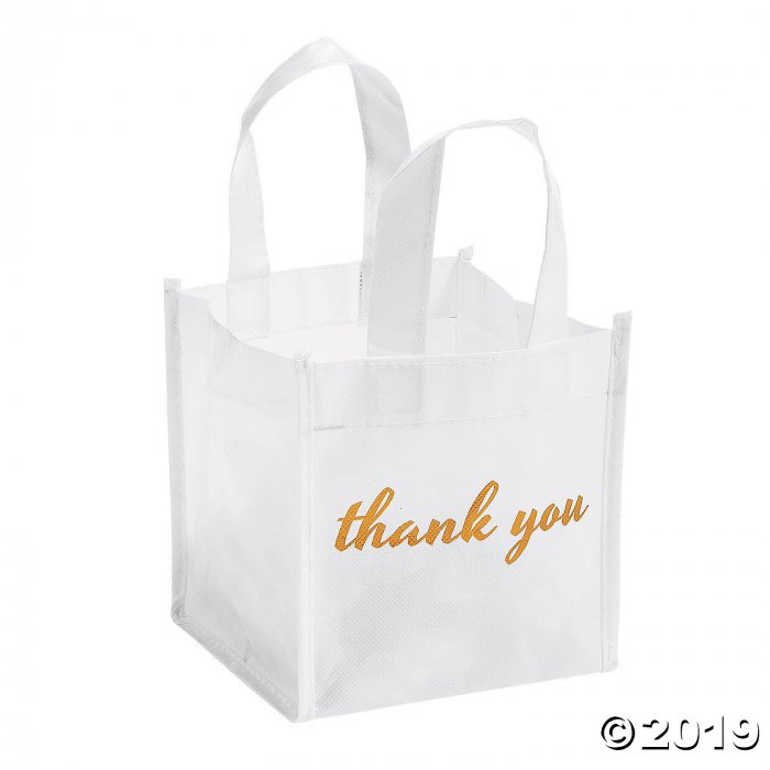 Mini Premium Thank You Wedding Tote Bags (Per Dozen)
