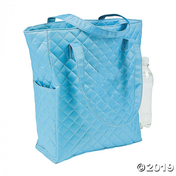Light Blue Quilted Tote