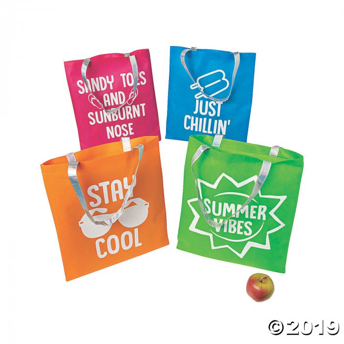 Summer Sayings Tote Bags (Per Dozen)