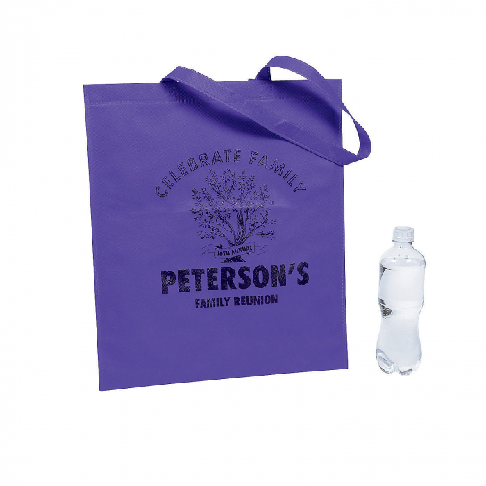 Personalized Family Tree Purple Tote Bags (24 Piece(s))