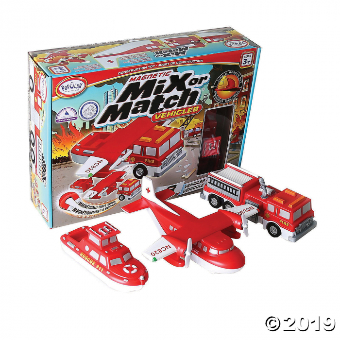 Magnetic Mix or Match® Vehicles - Fire & Rescue (1 Set(s))