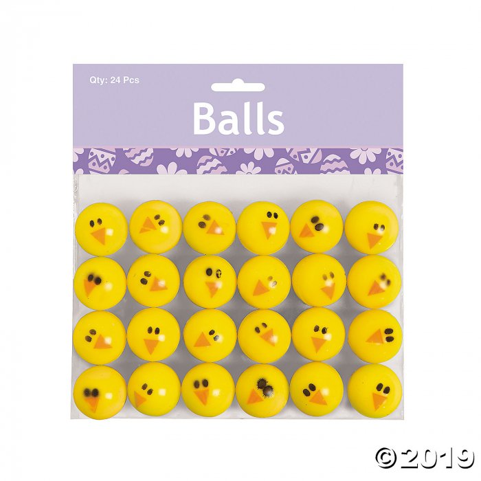 Chick Bouncy Balls (48 Piece(s))
