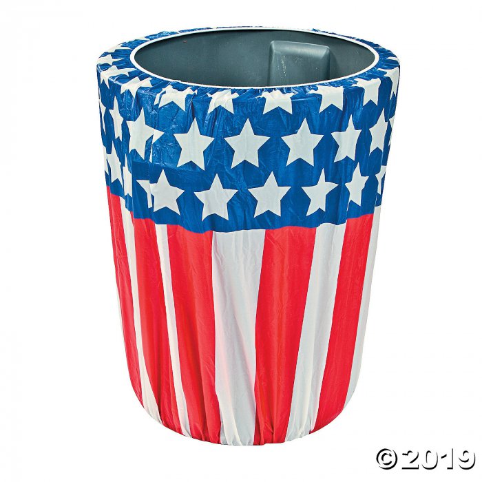 Stars & Stripes Plastic Trash Can Cover (1 Piece(s))