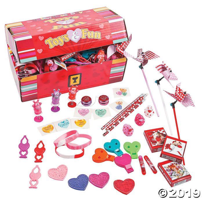 Valentine Treasure Chest Toy Assortment