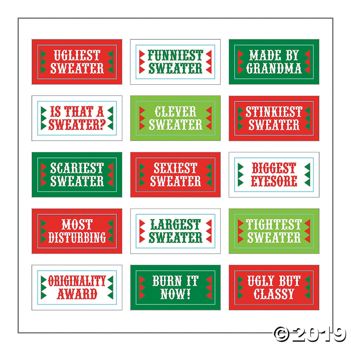 Ugly Sweater Costume Trophies (Per Dozen)
