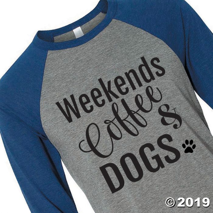 weekends coffee and dogs t shirt