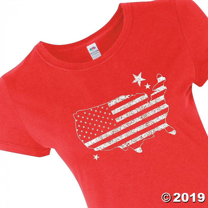 American Flag Patriotic Women's T-Shirt - Small (1 Piece(s))