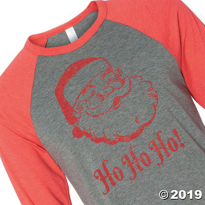 Santa Ho Ho Ho Adult's Baseball T-Shirt - 2XL (1 Piece(s))
