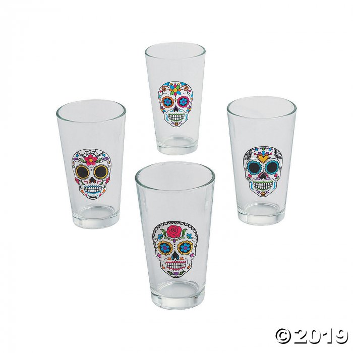 Day of the Dead Glass Tumblers (1 Set(s))