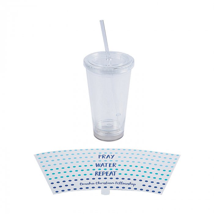 Personalized Religious Tumbler with Lid & Straw (1 Piece(s))