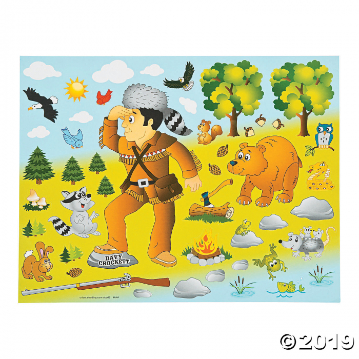 Davy Crockett Sticker Scenes (Makes 12)