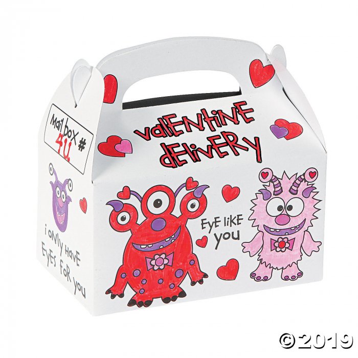 Color Your Own Monster Valentine Boxes (Per Dozen)