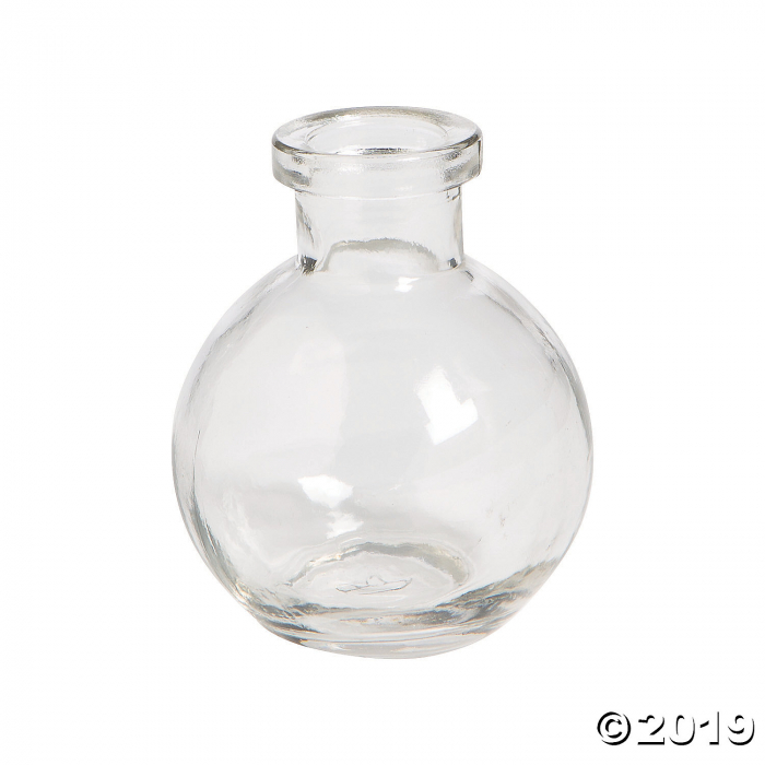 Clear Bulb Shape Bud Vases (6 Piece(s))