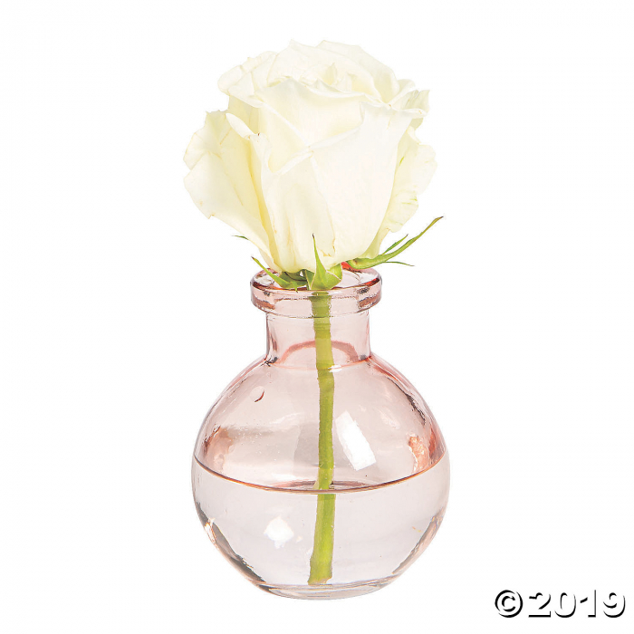 Pink Bulb Shape Bud Vases (6 Piece(s))