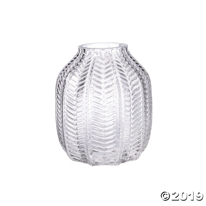 Glass Vase with Ridges (1 Piece(s))
