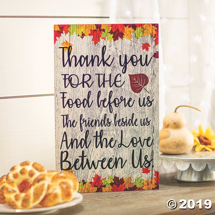 Thank You For the Food Before Us Sign (1 Piece(s)) | GlowUniverse.com