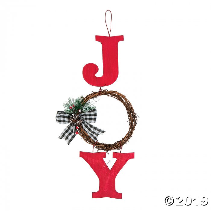 Holiday Joy Wall Hanging with Wreath (1 Piece(s))