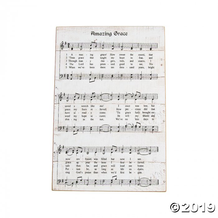 Amazing Grace Sheet Music Sign (1 Piece(s))