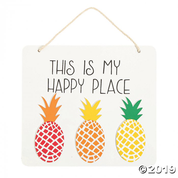 Happy Place Pineapple Sign (1 Piece(s))
