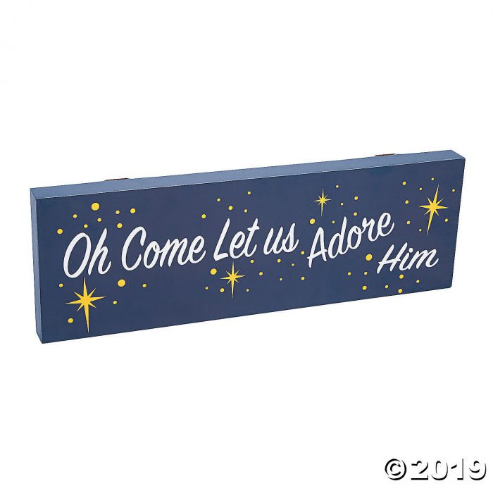 Oh Come Let Us Adore Him Sign (1 Piece(s))