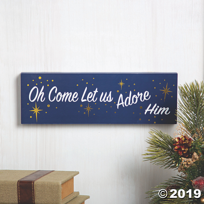 Oh Come Let Us Adore Him Sign (1 Piece(s))
