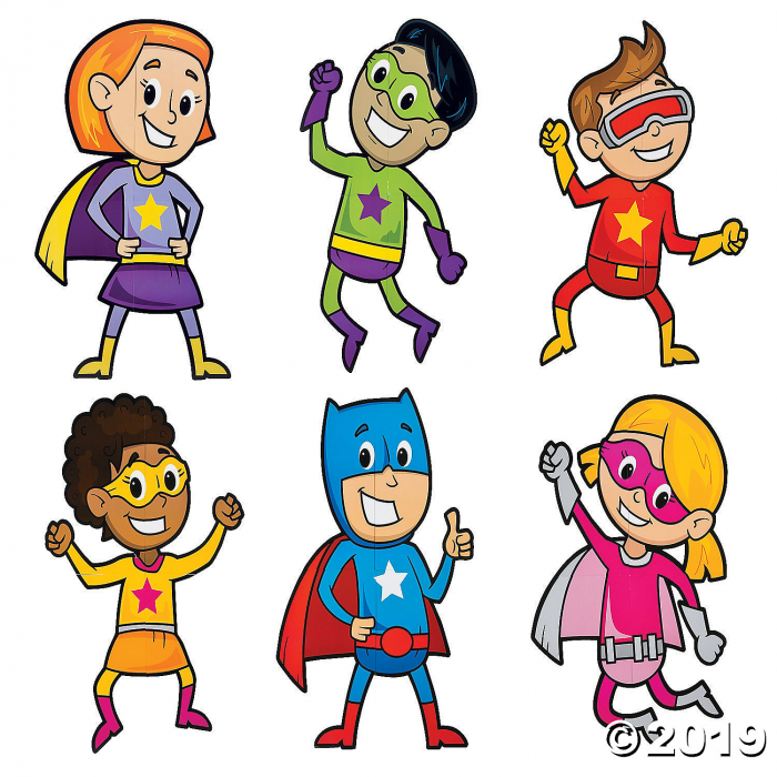 Jumbo Superhero Cutouts (24 Piece(s))