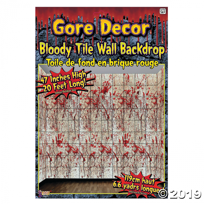 Bloody Tile Wall Roll Halloween Decoration (1 Piece(s))