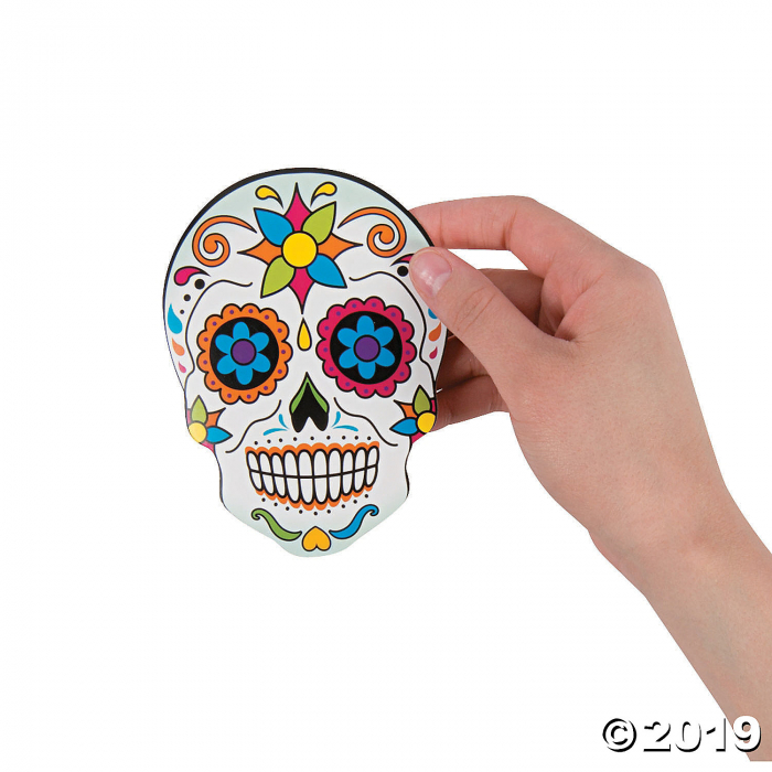 Day of the Dead Mini Skull Cutouts (Per Dozen)