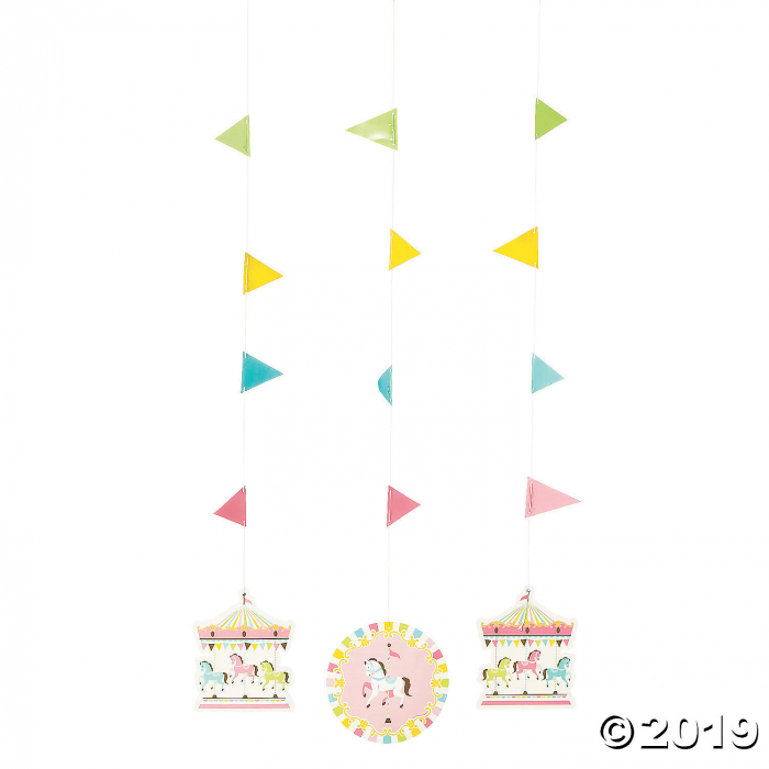 Carousel Baby Shower Hanging Cutouts (10 Piece(s)) Carousel Baby Shower Hanging Cutouts (10 Piece(s))