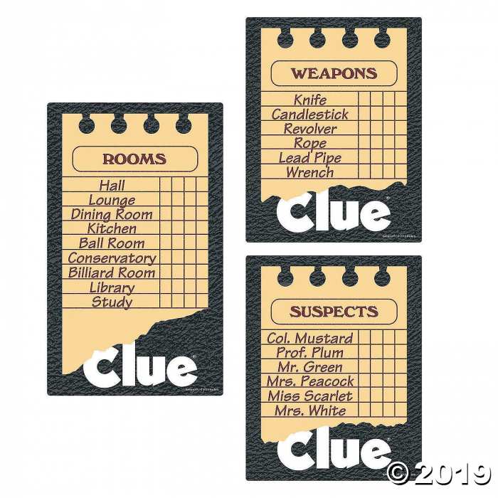Clue® Game Sheet Cutout Decorations (3 Piece(s)) Clue® Game Sheet Cutout Decorations (3 Piece(s))