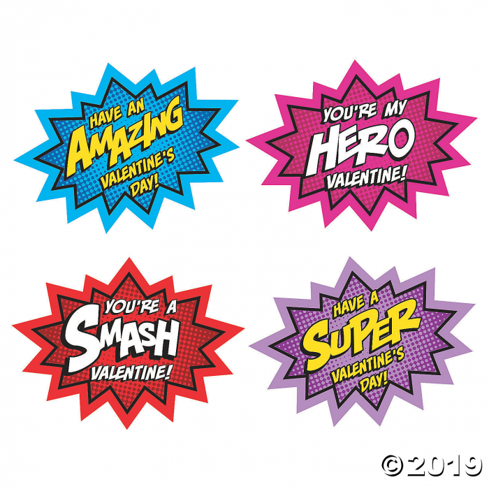 Valentine's Day Superhero Cutouts (4 Piece(s))
