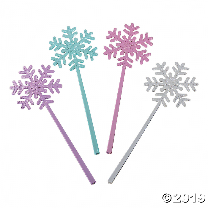 Mini Snowflake Wands (Per Dozen) Mini Snowflake Wands (Per Dozen)