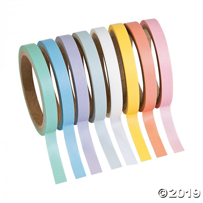 Pastel Solid Colors Washi Tape Set (8 Piece(s))