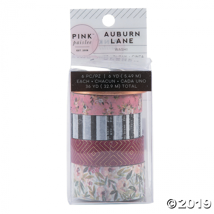 American Crafts Pink Paislee Auburn Lane Washi Tape (1 Set(s)) American Crafts Pink Paislee Auburn Lane Washi Tape (1 Set(s))