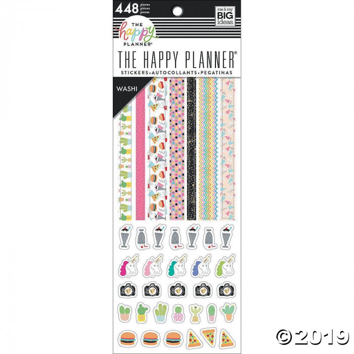 Happy Planner Washi Sticker Book-Super Fun, 448/Pkg (1 Piece(s))