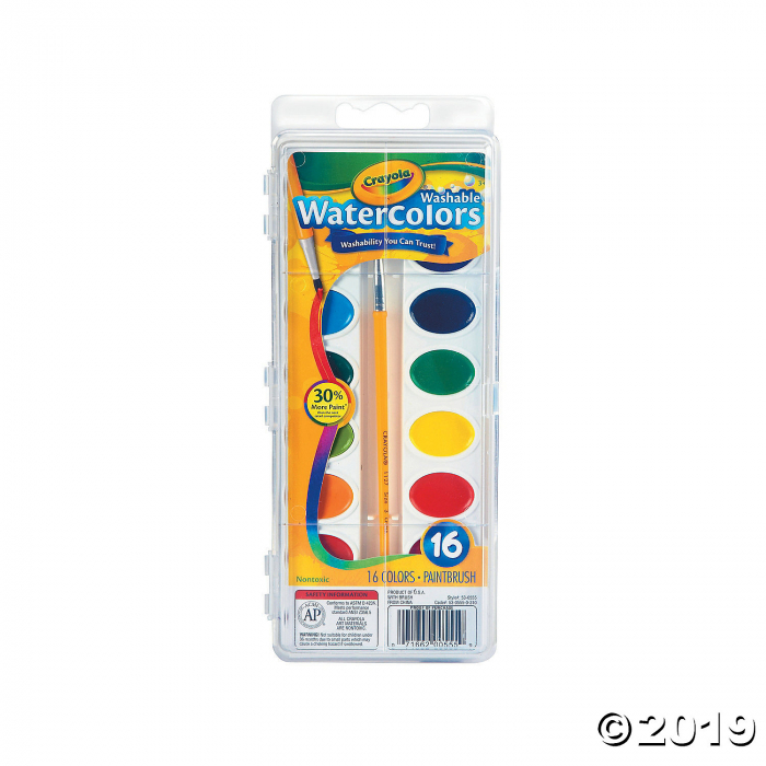 16 Color Crayola® Washable Watercolors (1 Piece(s)) 16 Color Crayola® Washable Watercolors (1 Piece(s))