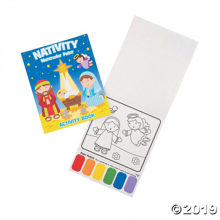 Nativity Watercolor Paint Activity Books (Per Dozen)