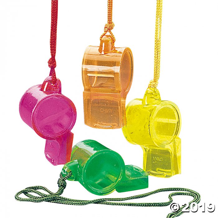 Transparent Whistles (Per Dozen)