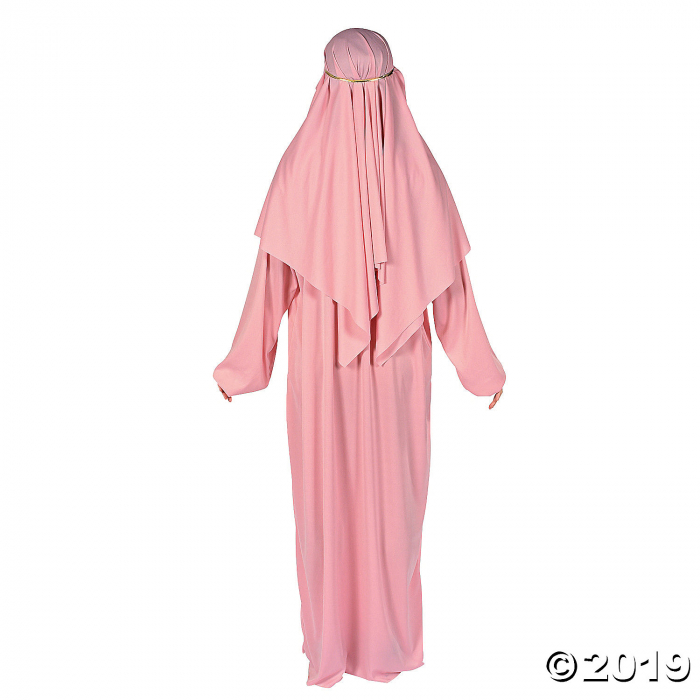 Women's Pink Nativity Robe & Headpiece (1 Set(s))