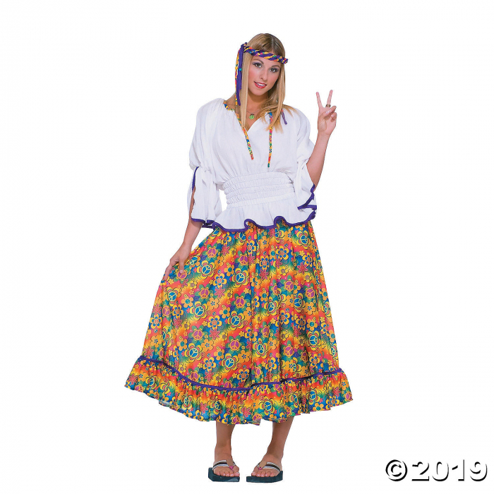 Women's Woodstock Girl Costume - Standard (1 Piece(s)) Women's Woodstock Girl Costume - Standard (1 Piece(s))